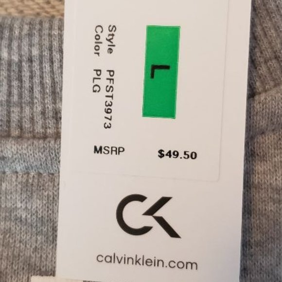 NWT 💕last chance* CK Cropped Sweatshirt L - Picture 3 of 5